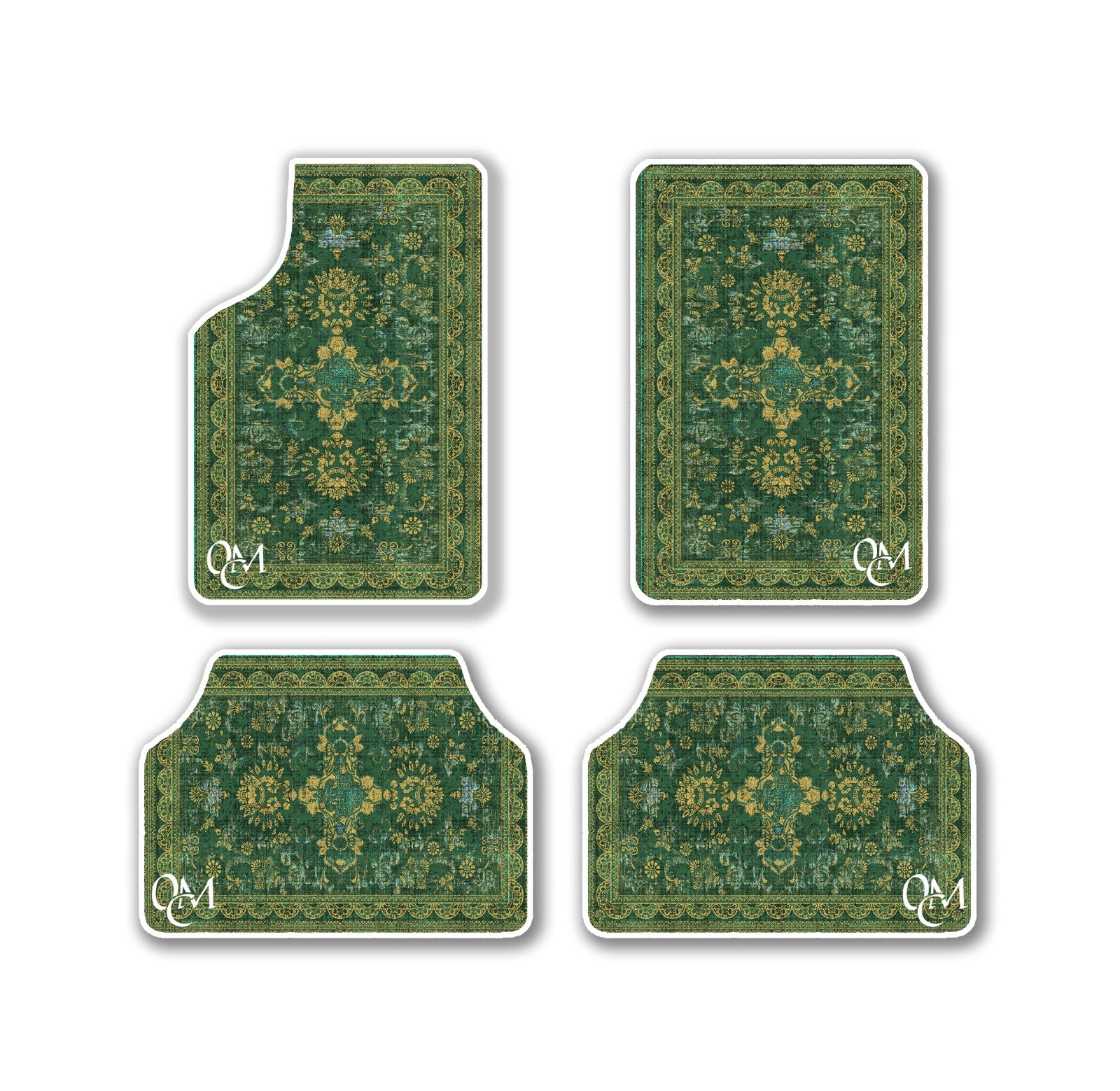 Car carpet set green - 4 pieces