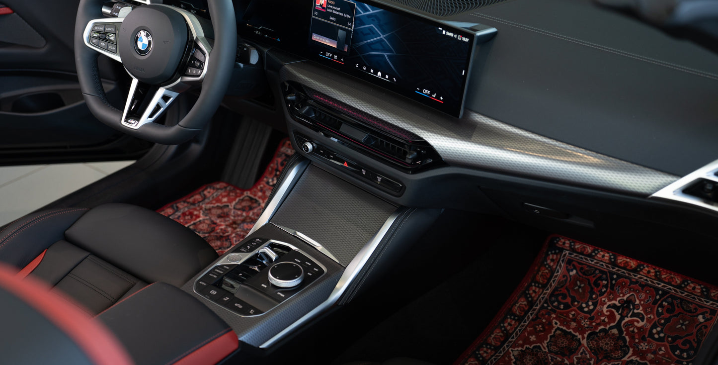 Jeu de tapis de voiture rouge - 4 pièces