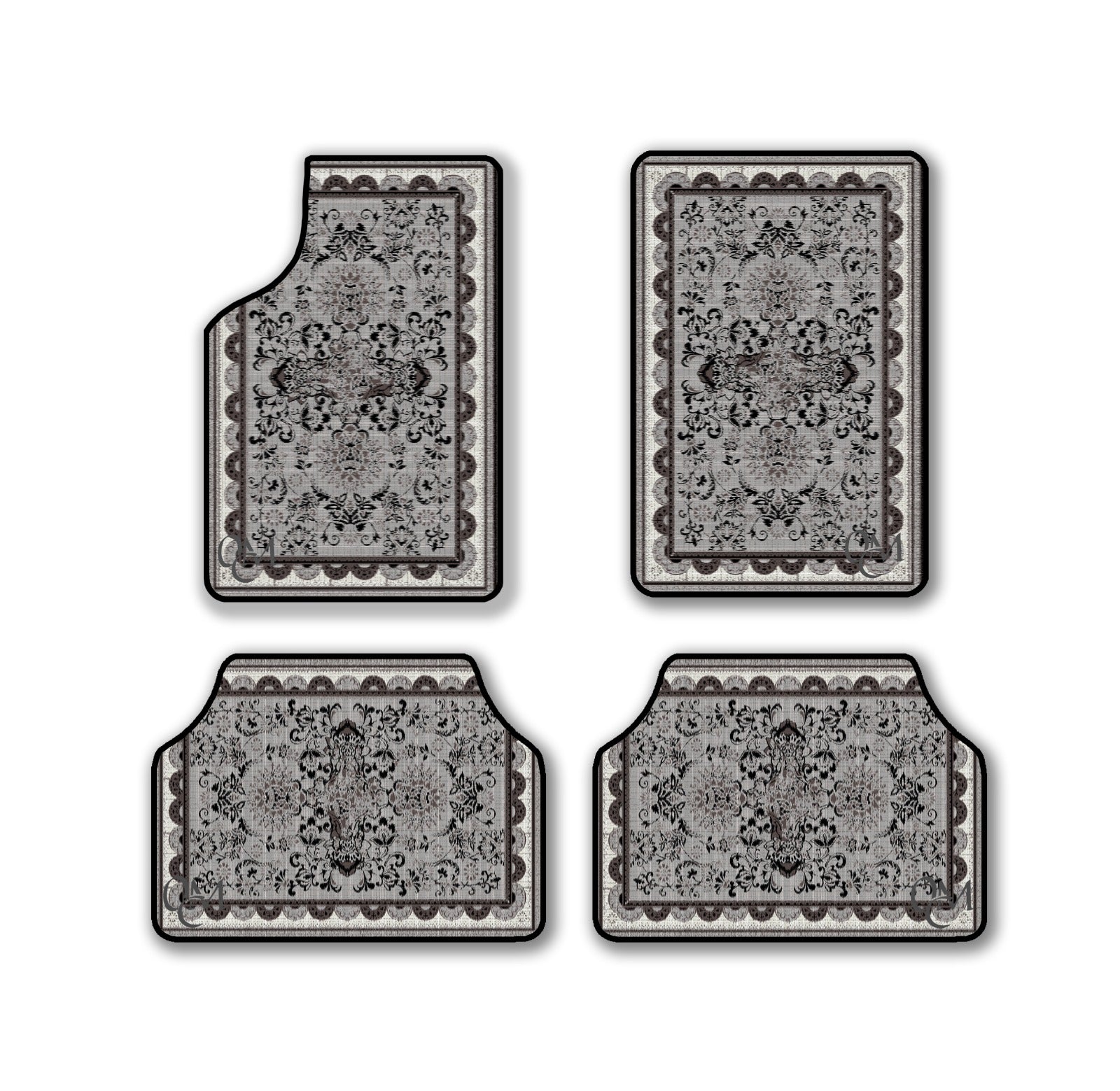 Car Carpet Set Black 