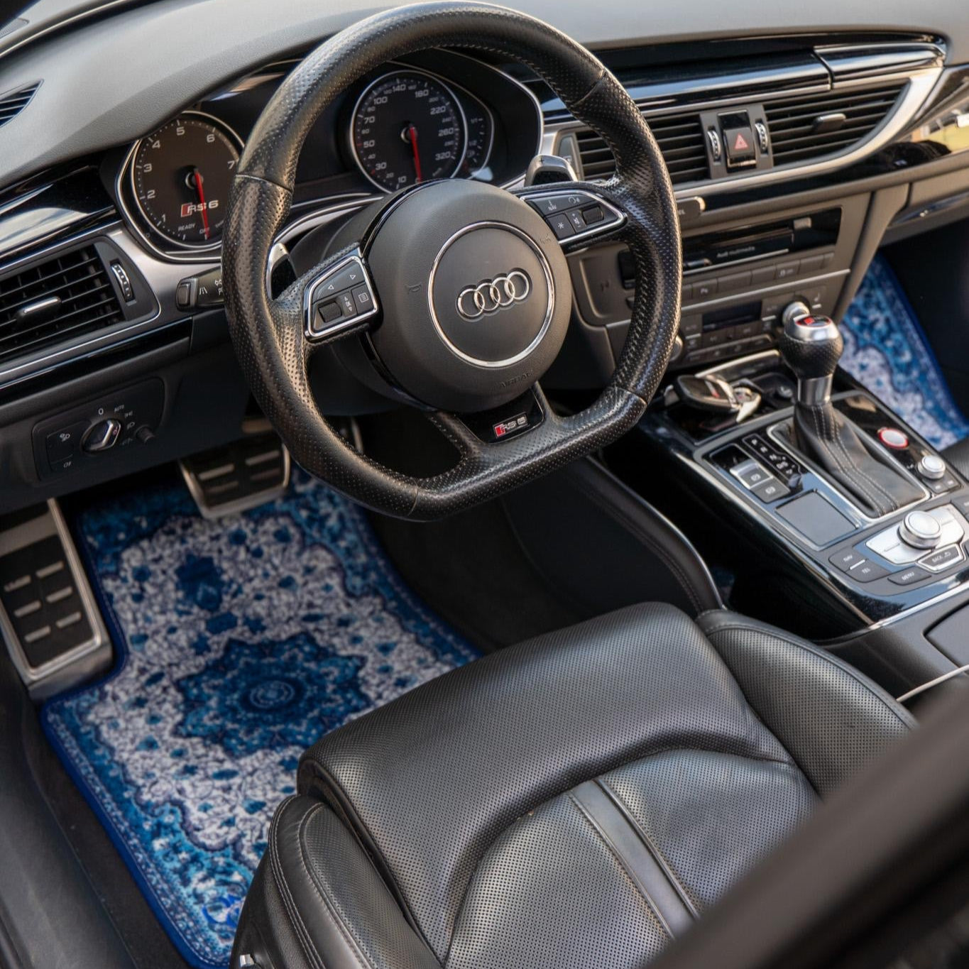 Autofußmatte Dunkel Blau - 2 Teilig