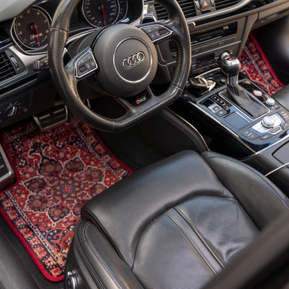 Jeu de tapis de voiture rouge - 4 pièces