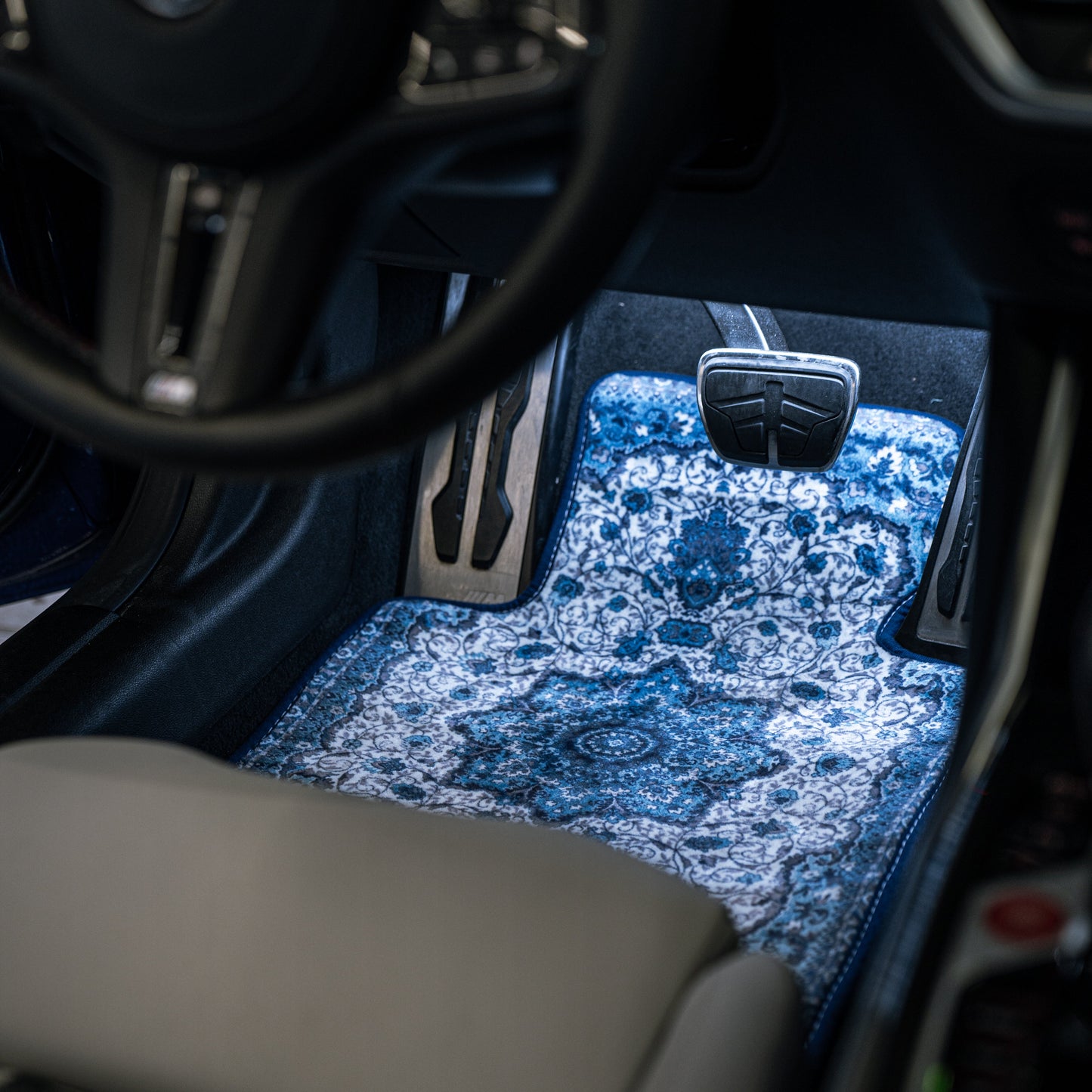 Jeu de tapis de voiture rouge - 4 pièces